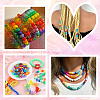 SUNNYCLUE 960Pcs 24 Colors Opaque Plastic Beads KY-SC0001-82-5