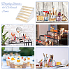 Rectangle Acrylic with Wood Minifigures Organizer Display Risers ODIS-WH0038-102D-6