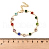 304 Stainless Steel Glass Link Bracelets for Women BJEW-V010-01G-5