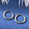 Tarnish Resistant 202 Stainless Steel Huggie Hoop Earrings EJEW-F111A-14mm-P-3