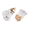 Rough Raw Natural Quartz Crystal Pendants G-Q481-109-01-3