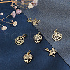 HOBBIESAY 30Pcs 3 Style Rack Plating Brass Charms KK-HY0001-84-4
