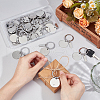 Beebeecraft 30Pcs Stainless Steel Keychain KEYC-BBC0001-01-3