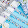 Polyester Shell Shape Paillette Lace Ribbon OCOR-WH0078-108D-4