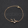 12 Constellations Alloy Rhinestone Link Bracelets WG43B2B-03-1