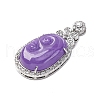 Dyed Natural Myanmar Jade Ruyi Pendants KK-Q050-02B-3