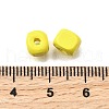 Spray Painted Wooden Beads WOOD-P021-01A-27-3