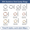 SUNNYCLUE 720Pcs 9 Styles 304 Stainless Steel Jump Rings STAS-SC0006-11-2