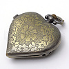 Brushed Vintage Heart Zinc Alloy Quartz Watch Heads WACH-R008-14-4