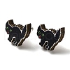 Wood Stud Earrings EJEW-Z054-02G-1