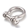 Tarnish Resistant 304 Stainless Steel D-Ring Anchor Shackle Clasps STAS-Z017-15P-01-4