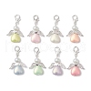 Heart Angel Acrylic & Glass Pearl Pendant Decoration HJEW-JM02366-1