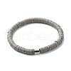 Synthetic Hematite & Polymer Clay Heishi Beads Stretch Bracelets Set BJEW-JB07446-8