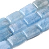 Natural Dyed Quartz Imitation Aquamarine Beads Strands G-S386-A10-2