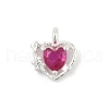 925 Sterling Silver Micro Pave Cubic Zirconia Pendants STER-Q002-02H-1