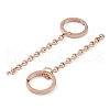 Ion Plating(IP) 304 Stainless Steel Split Key Ring Clasps STAS-L226-009A-RG-2