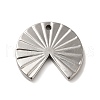 Non-Tarnish 304 Stainless Steel Pendants STAS-M312-01B-P-1