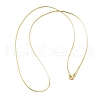 1mm Rack Plating Brass Square Snake Chain Necklaces for Women Men MAK-L044-18G-1