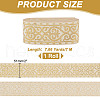 7M Ethnic Style Polyester Jacquard Heart Ribbon SRIB-WH0026-16-2