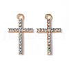 Alloy Crystal Rhinestone Pendants X-PALLOY-F288-03KCG-2