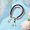 6mm Round Shell Pearl & ABS Plastic Imitation Pearl Tree-Color Multi-Strand Bracelets for Women BJEW-JB10493-2
