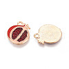 Fruit Alloy Enamel Pendants ENAM-T022-32G-2