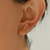 Stylish Vintage Spring Screw Stainless Steel Stud Earrings UA8813-4