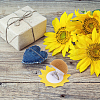 Sunflower Velvet Jewelry Boxes CON-WH0092-62-5