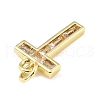 Brass Micro Pave Cubic Zirconia Pendants KK-V014-01G-20-2