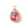 Brass and Glass Pendants PALLOY-JF03369-01-2