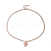 Ion Plating(IP) 304 Stainless Steel Snake Chain Necklaces NJEW-G081-12RG-2