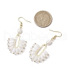 Brass Natural Cultured Freshwater Pearl Dangle Earrings EJEW-TA00618-3