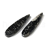 Natural Pyrite Pendants G-L617-G05-10x40mm-2