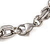 Tarnish Resistant 201 Stainless Steel Round Ball Byzantine Chain Bracelets BJEW-B078-78P-3