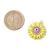 Handmade Polymer Clay and Evil Eye Lampwork and Glass Round Pendants PALLOY-MZ00638-3