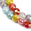 Electroplate Opaque Glass Beads Strands EGLA-G039-02A-01-3