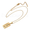 12 Constellation Stainless Steel Tarot Card Engraved Pendant Cable Chain Necklaces PW-WG94DCE-01-1