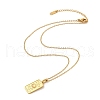 304 Stainless Steel Pave Opalite Rectangle Pendant Necklaces for Women Men NJEW-R018-05G-03-4