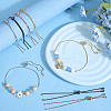 SOFPLATE 12Pcs 4 Colors Rack Plating Adjustable Brass Slider Bracelet Making KK-SP0001-81-4
