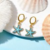 Alloy Enamel Hoop Earrings EJEW-JE05791-2