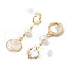 Mother's Day Jewellery Natural Pearl Dangle Stud Earrings EJEW-P256-36G-2
