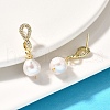 Mother's Day Jewellery Natural Pearl Dangle Ear Studs EJEW-L099-01G-2