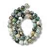 Natural Tree Agate Round Gemstone Beads Strands G-R255-8mm-5