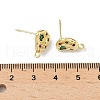 Brass Micro Pave Cubic Zirconia Stud Earring Findings KK-U075-01B-04G-3