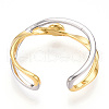 925 Sterling Silver Criss Cross Open Cuff Ring Settings STER-T007-132G-3