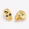 Eco-Friendly Brass Micro Pave Cubic Zirconia Beads X-ZIRC-P017-11G-NR-1