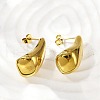 304 Stainless Steel Teardrop Stud Earrings for Women EJEW-S272-03G-3