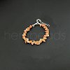 Natural Red Aventurine Chip Beaded Bracelets for Women IW6789-6-1