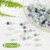 Olycraft 200Pcs Natural Fluorite Beads Strands G-OC0002-69A-3