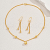 Alloy Round Beaded Necklace & Earring Set for Women's Party RA8718-5